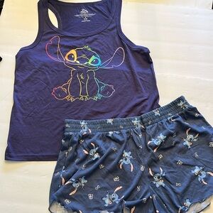 Disney Pride collection Women’s Lilo & Stitch Tank & Short Pj Set M (8-10)